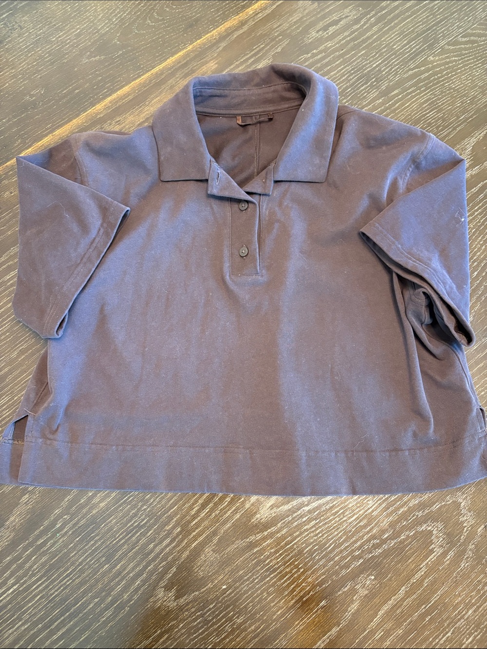 Lululemon size 6 Slightly Cropped Polo is Espresso